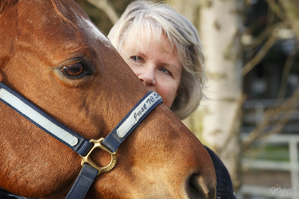 HTA Instructor & Coordinator Ria Roosendaal with a horse.